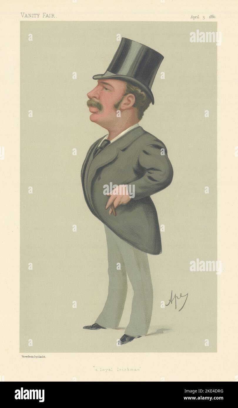 VANITY FAIR ESPION CARICATURE Lord Headley 'un fidèle Irishman' Irlande. Par APE 1880 Banque D'Images