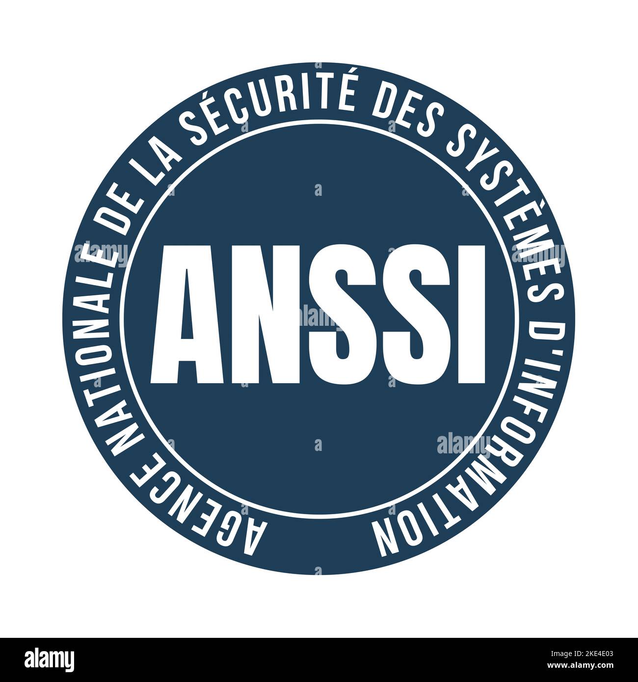 L'agence nationale française pour la sécurité des systèmes d'information s'appelle ANSSI agence nationale de la sécurité des systèmes d'information en français Banque D'Images