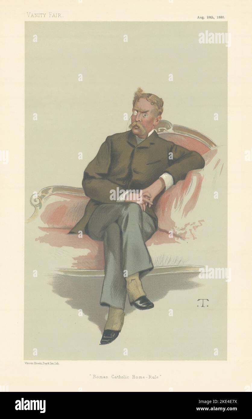 LE DESSIN ANIMÉ DE L'ESPION VANITY FAIR Frank Hugh O'Donnell 'Romaine Catholic Home-Rule' 1880 Banque D'Images