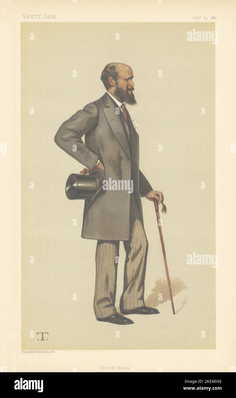 VANITY FAIR SPY CARICATURE Lord Henry John Montagu-Douglas-Scott 'South Hants' 1881 Banque D'Images
