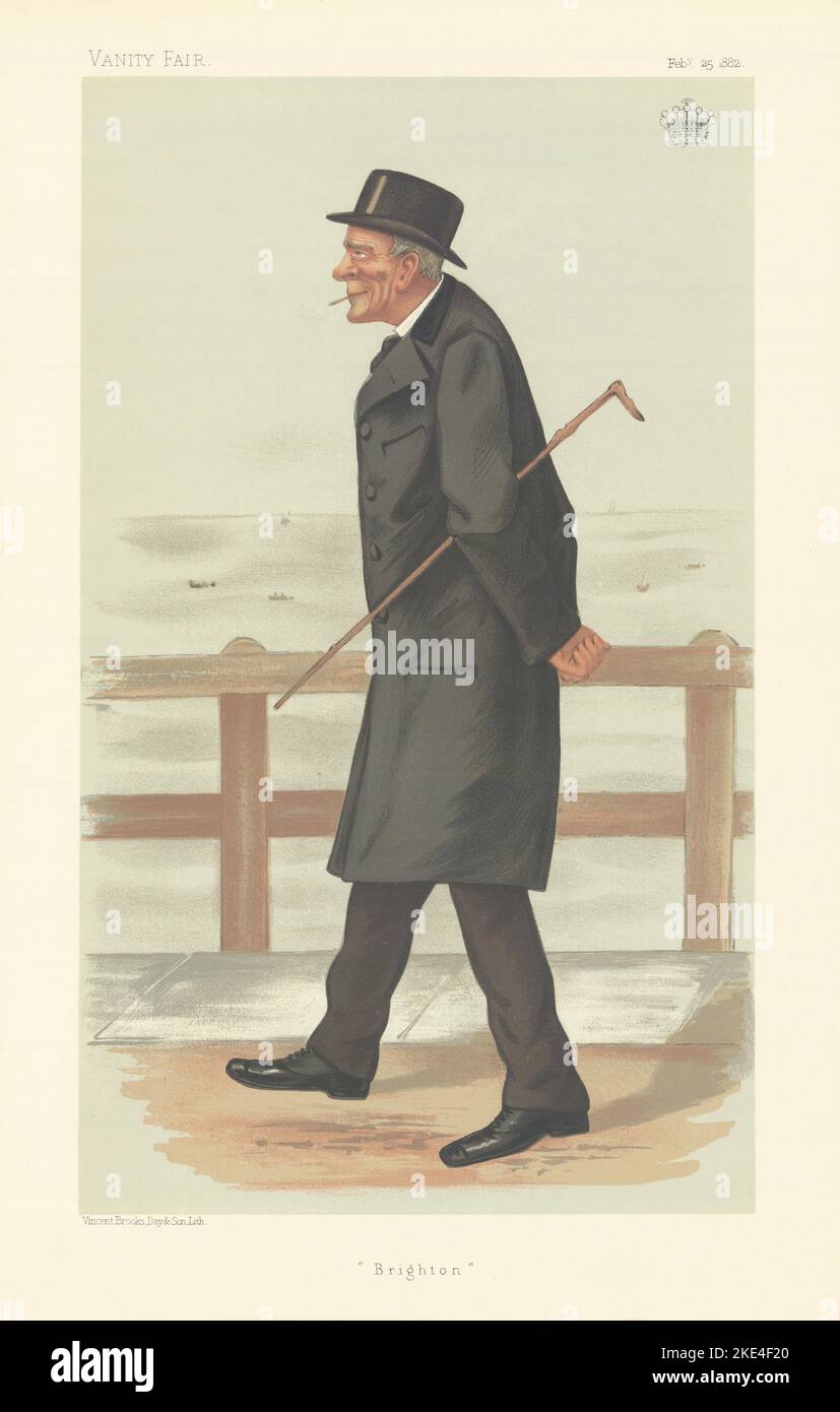 CARICATURE D'ESPION VANITY FAIR William FitzClarence 2nd comte de Munster 'Brighton' 1882 Banque D'Images
