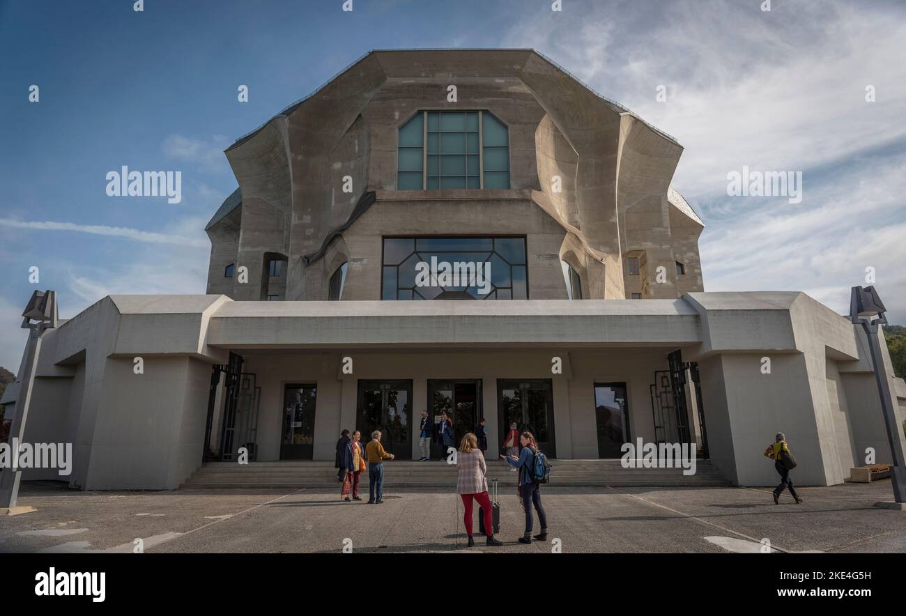 Le Goetheanum, Dornach, Soleure, Suisse conçu par Rudolf Steiner pour la Société anthropologique Banque D'Images