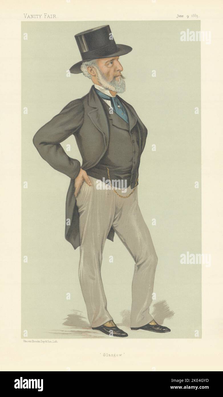LE DESSIN ANIMÉ de L'ESPION VANITY FAIR Charles C Tennant 'Glasgow' Écosse. Par LA VERSION 1883 Banque D'Images