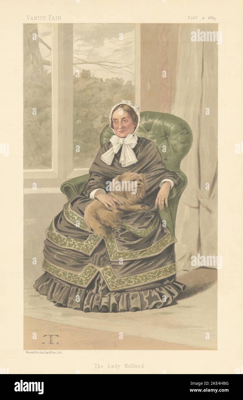 VANITY FAIR SPY CARICATURE The Lady Holland 'The Lady Holland' Ladies. Par T 1884 Banque D'Images
