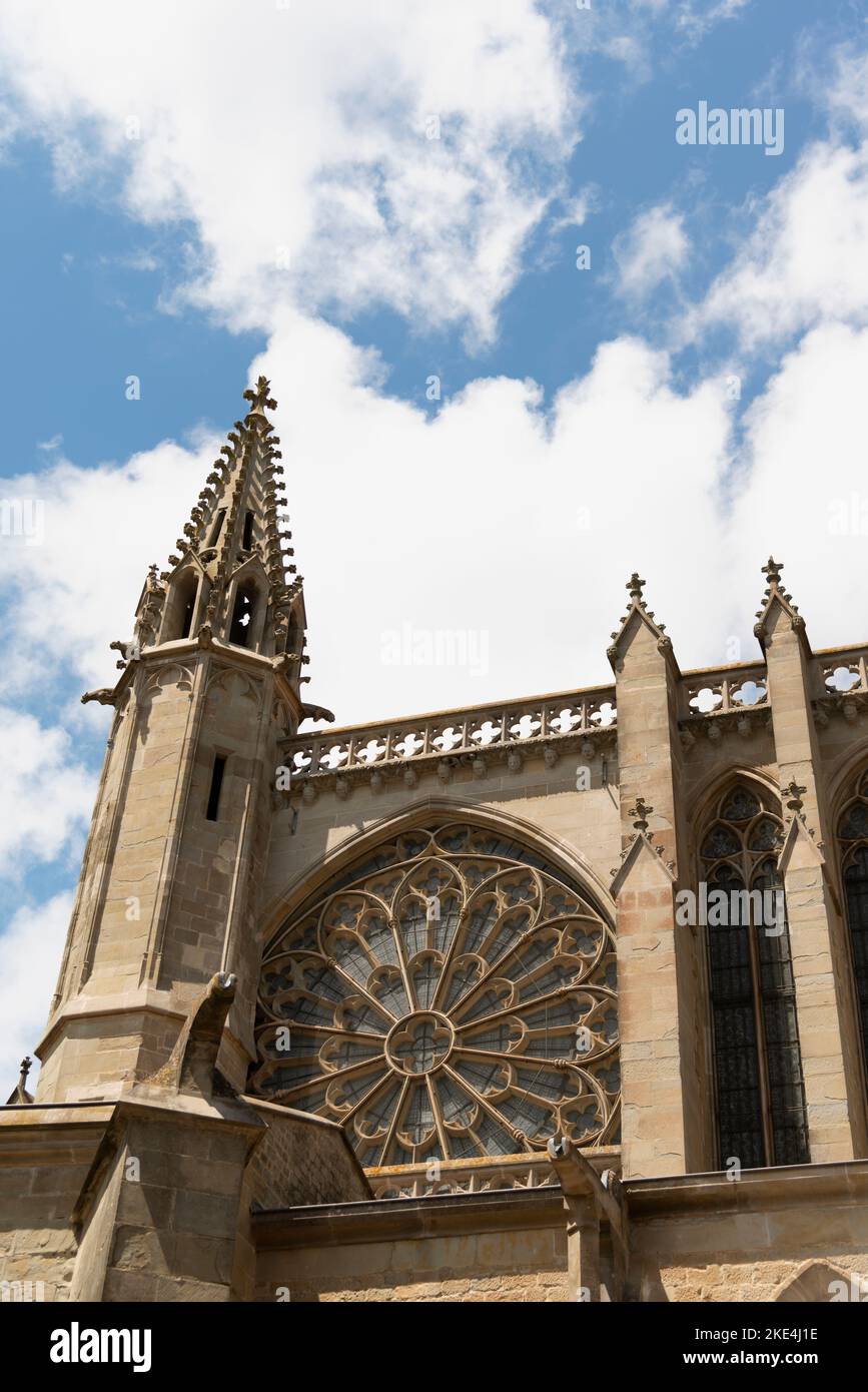 Basilique des Saints Nazarius et Celsus. Tradition architecturale gothique-romane. La Cité. Carcassonne. Dep. Aude Occitanie. France Banque D'Images