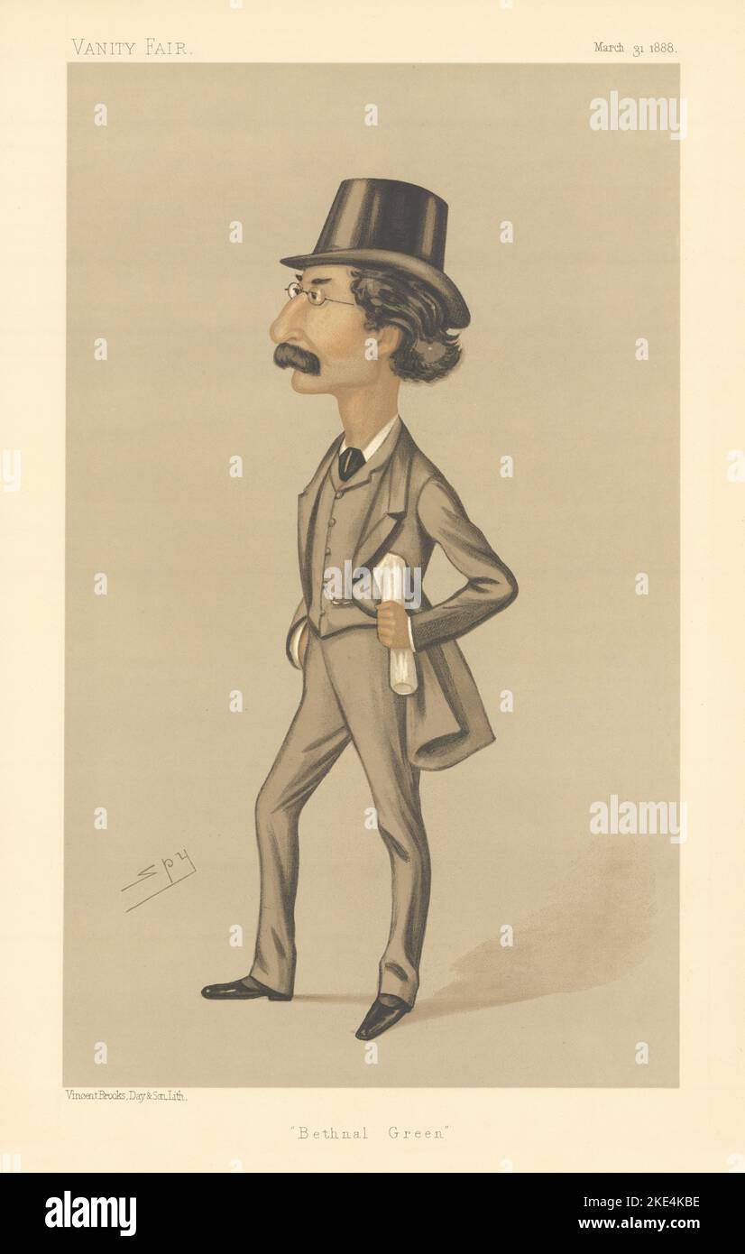 BANDE DESSINÉE D'ESPIONNAGE VANITY FAIR Edward Hare Pickersgill 'Bethnal Green' Londres 1888 Banque D'Images