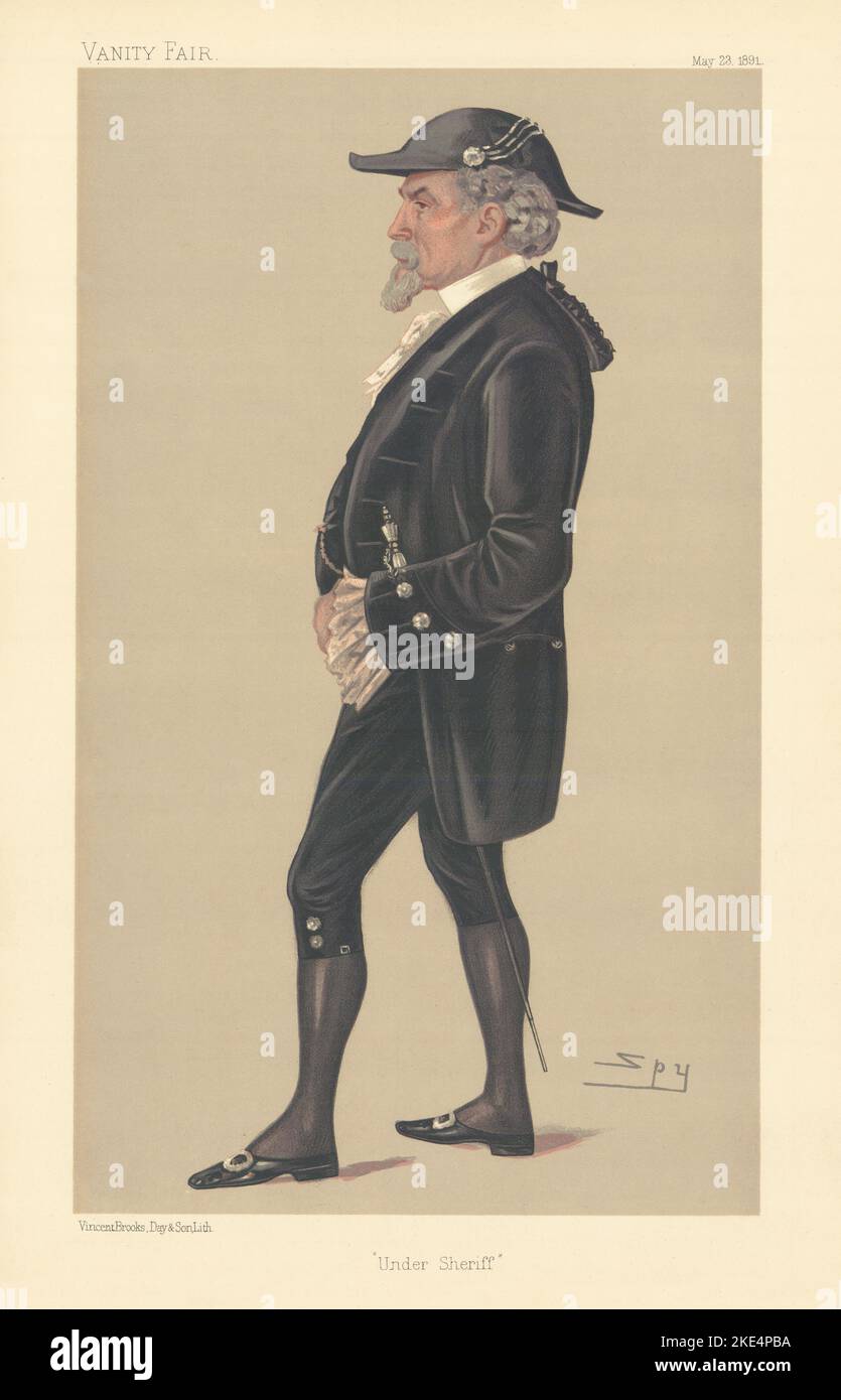 LE DESSIN ANIMÉ DE L'ESPION VANITY FAIR Thomas Beard « sous shérif » de City of London 1891 Banque D'Images