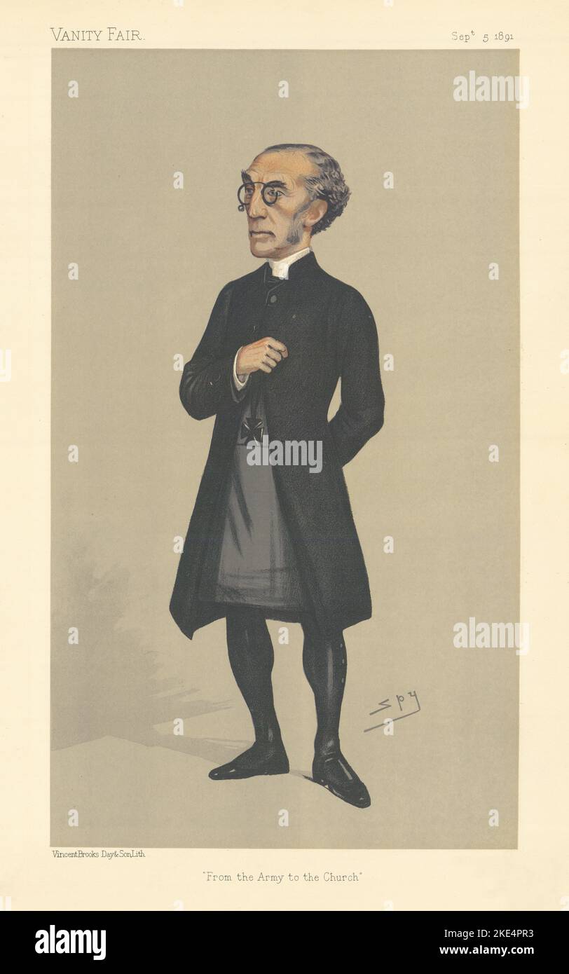 LE DESSIN ANIMÉ WILLIAM Maclagan, UN ESPION DE LA VANITÉ, de l'Armée à l'Eglise 1891 Banque D'Images