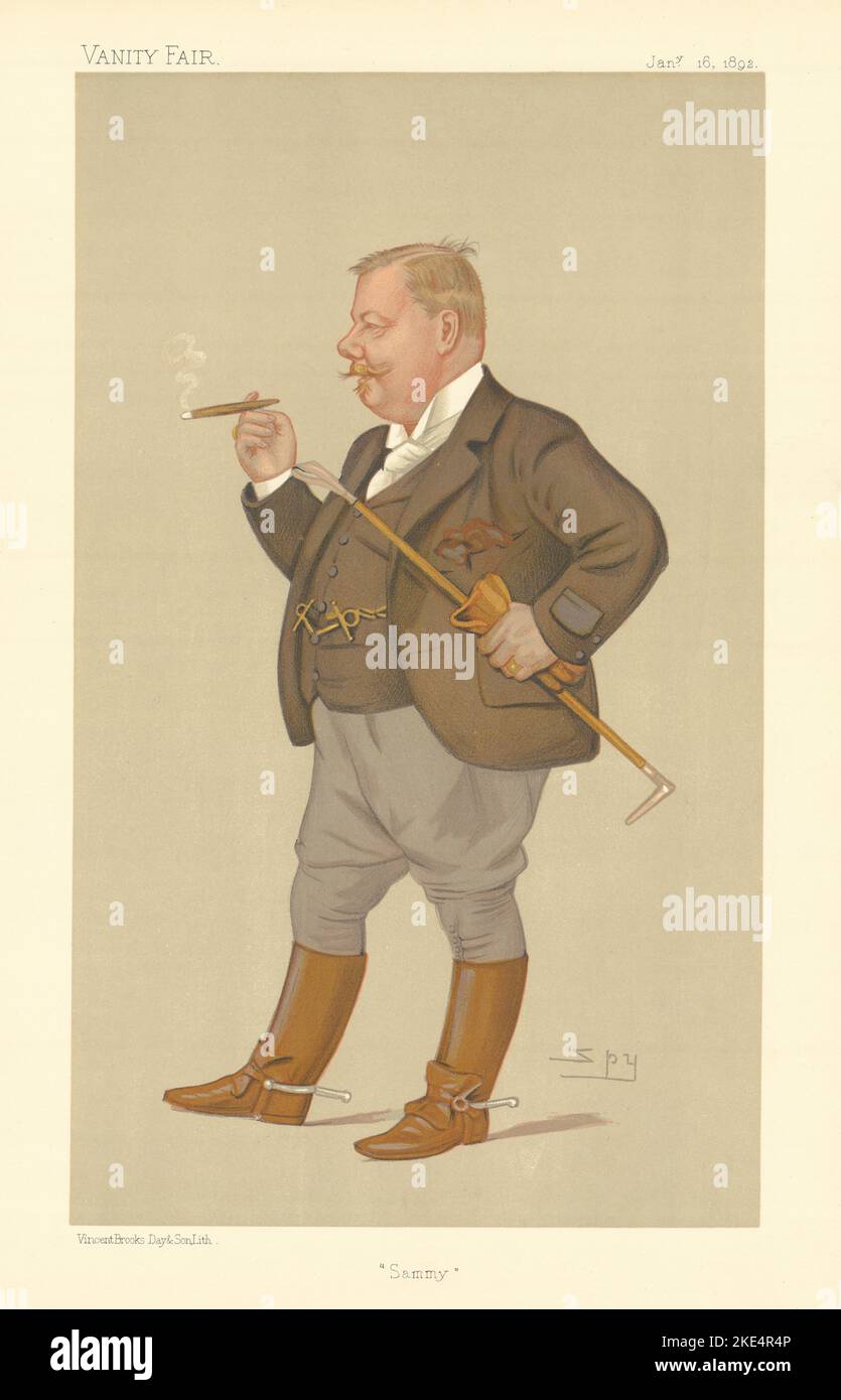 VANITY FAIR SPY CARICATURE Edward Linley Sambourne 'Sammy' artiste caricaturiste 1892 Banque D'Images