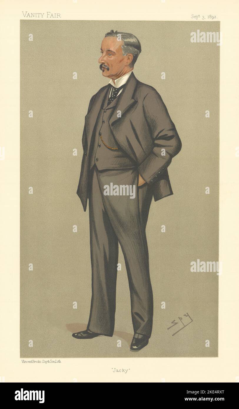 LE DESSIN ANIMÉ Clément Nugent Jackson « Jacky » Athletics Academic 1892 Banque D'Images