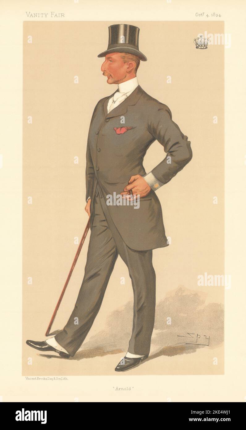 VANITY FAIR ESPION DESSIN ANIMÉ le comte d'Albemarle 'Arnold' Cheshire 1894 imprimé Banque D'Images