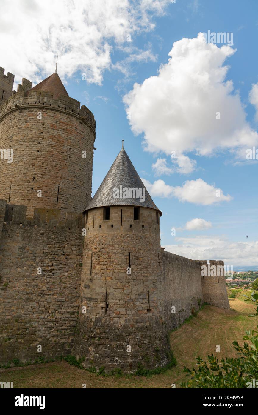 La Cité. Carcassonne. Dep. Aude Occitanie. France Banque D'Images