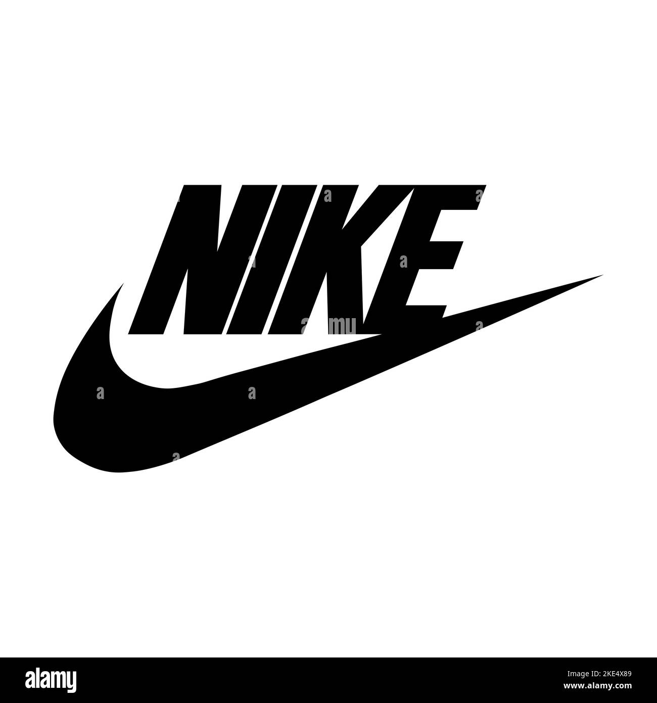 Logo nike Banque d'images noir et blanc - Alamy