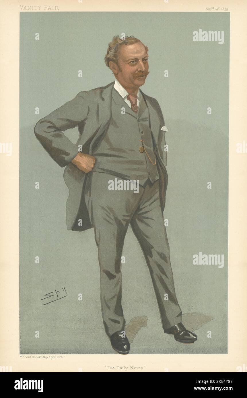 VANITY FAIR SPY CARICATURE Edward Tyas Cook 'The Daily News' journaux 1899 Banque D'Images
