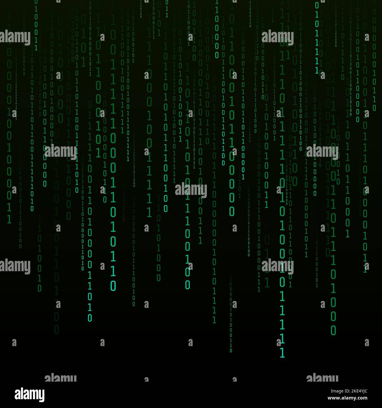 Arrière-plan de la matrice binaire. Flux de données numériques de type matrice. Un et zéro arrière-plan futuriste. Illustration vectorielle Illustration de Vecteur