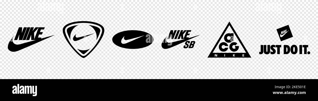Vinnitsa, Ukraine - 25 octobre 2022 : icône du logo de la marque Nike sport. Illustration éditoriale vectorielle Illustration de Vecteur