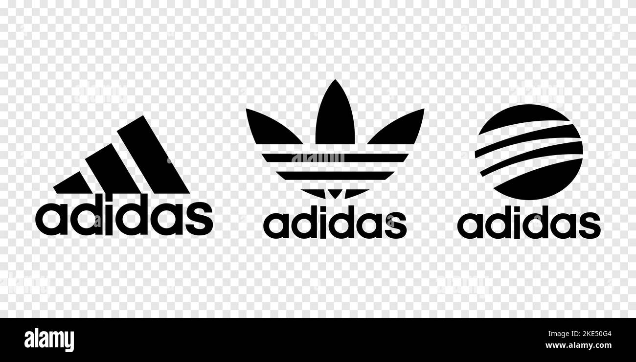 Adidas logo Banque d'images noir et blanc - Alamy