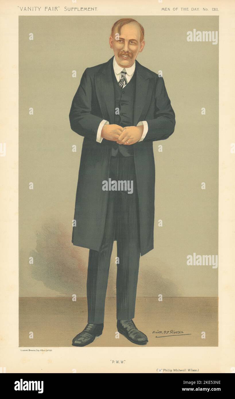VANITY FAIR SPY CARICATURE Philip Whitwell Wilson 'PWW' journaux. Ritchie 1911 Banque D'Images