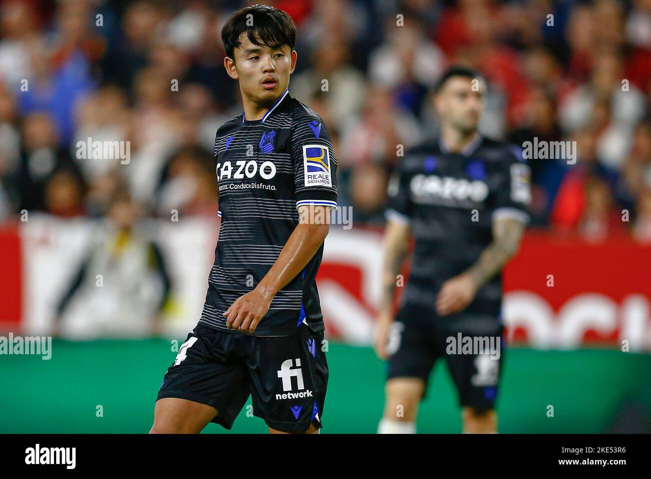 Takefusa Kubo de Real Sociedad pendant le match de la Liga entre Sevilla FC et Real Sociedad joué au stade Sanchez Pizjuan sur 9 novembre 2022 à Séville, Espagne.(photo par Antonio Pozo / PRESSIN) Banque D'Images