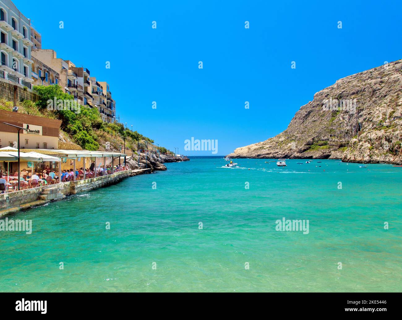 Xlendi Bay, Gozo, Malte Banque D'Images