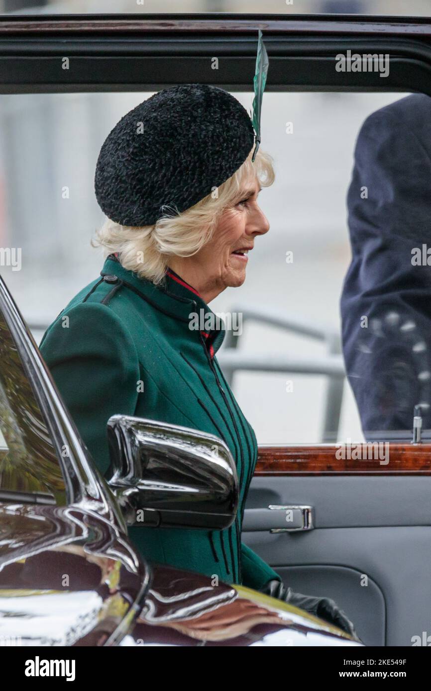 Westminster Abbey, Londres, Royaume-Uni. 10th novembre 2022. Sa Majesté la Reine Consort, patron de la fabrique de coquelicots, assiste à l'année 94th du champ du souvenir à l'abbaye de Westminster. Photo par Amanda Rose/Alamy Live News Banque D'Images