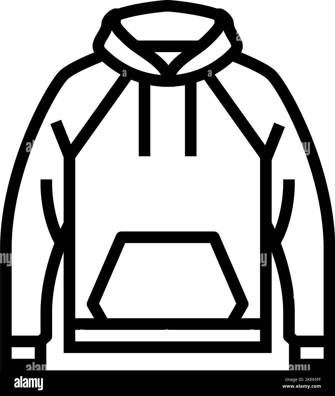 sweat à capuche d'extérieur pour homme ligne icône illustration vectorielle Illustration de Vecteur