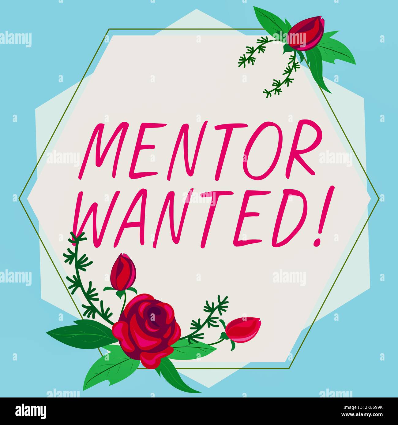 Rédaction affichant le texte Mentor Wanted. Aperçu de l'entreprise trouver quelqu'un qui peut se guider pour atteindre le succès Banque D'Images