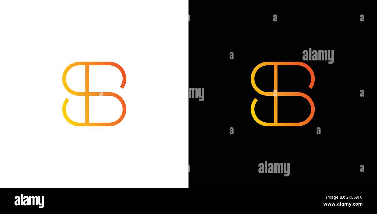 Design moderne et unique du logo de lettre SP initiales Illustration de Vecteur
