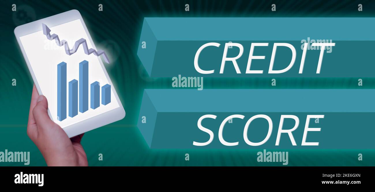 Affiche indiquant la note de crédit. Concept signification expression
