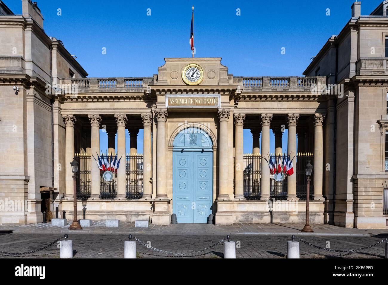 Paris, l'Assemblée nationale, un immeuble de luxe au centre de la capitale française Banque D'Images