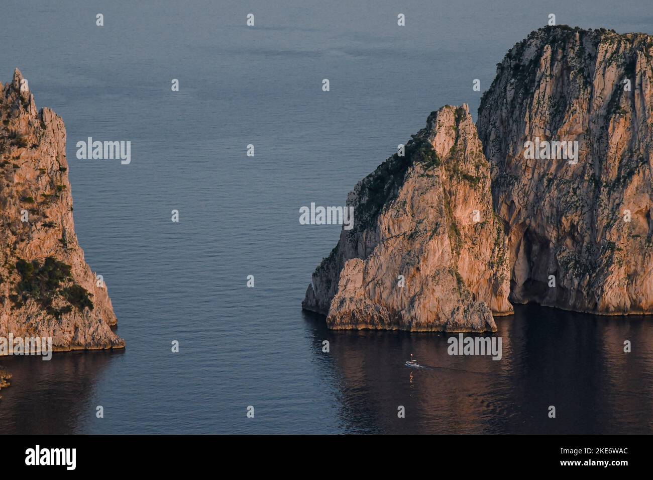 Coucher de soleil à Capri, Italie Banque D'Images
