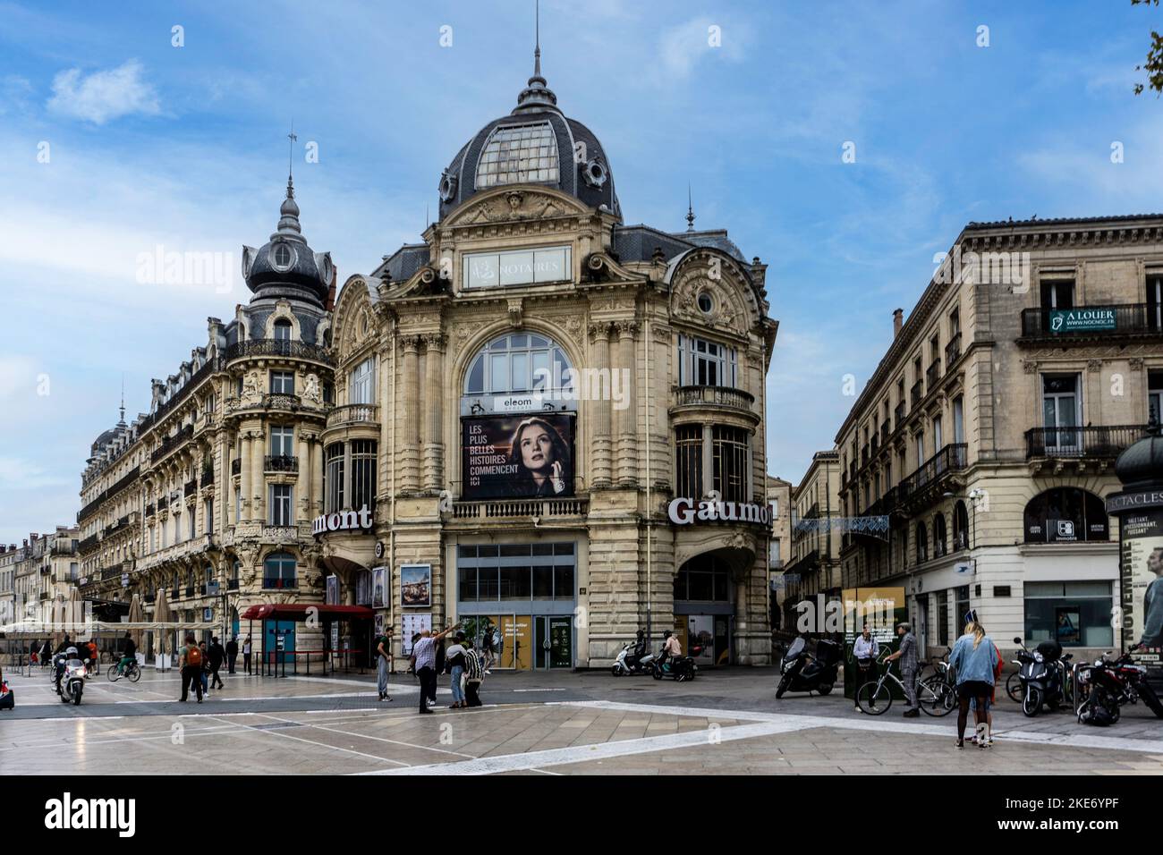 Le centre ville de Montpellier, France. Banque D'Images