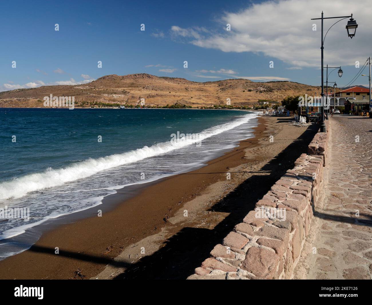 Petra, scène de plage de Lesbos. Octobre 2022. Automne Banque D'Images