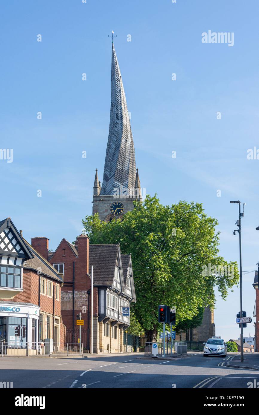 Église de notre-Dame et de la Toussaint de la porte Sainte-Marie, Chesterfield, Derbyshire, Angleterre, Royaume-Uni Banque D'Images