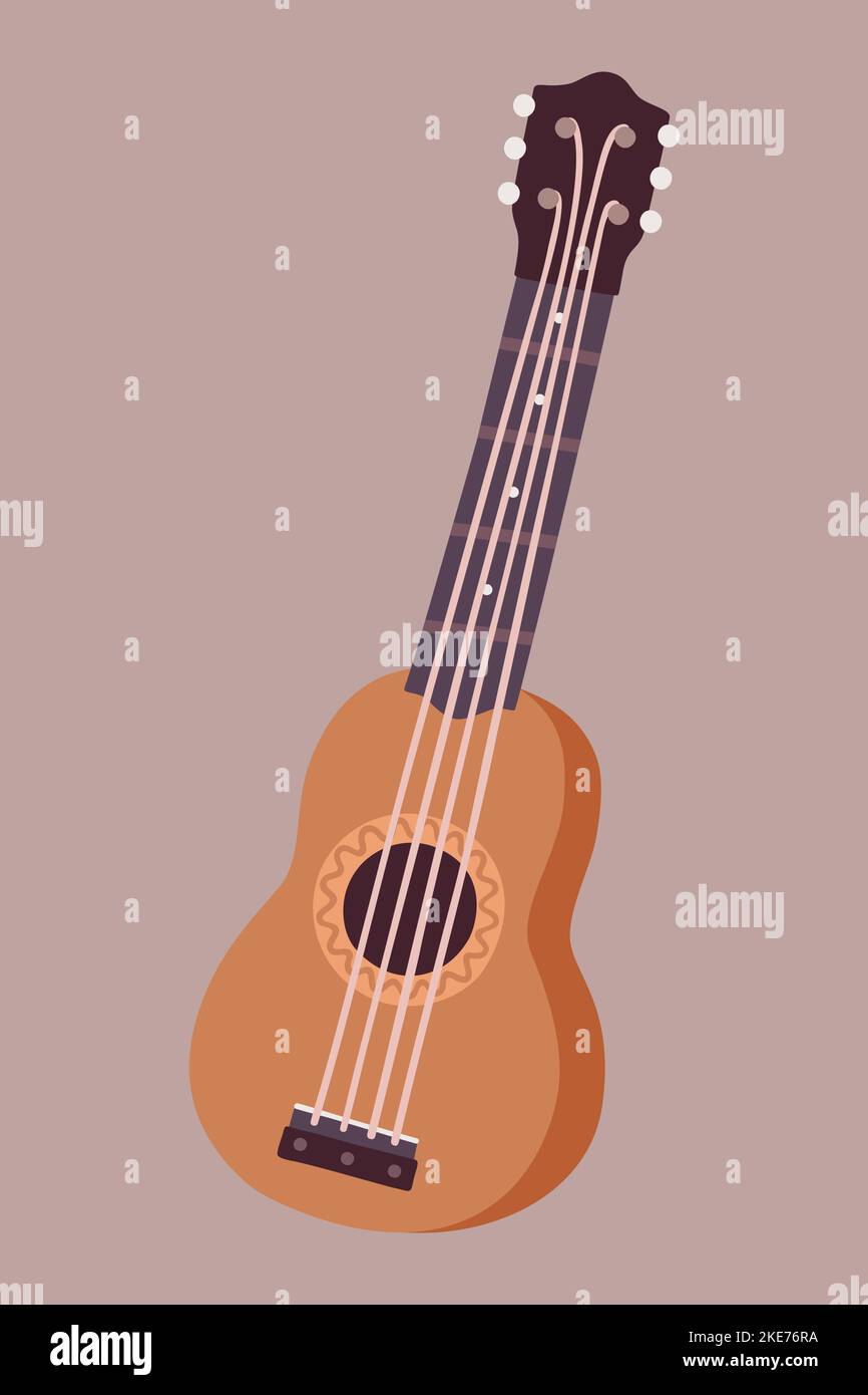 Petite guitare acoustique Illustration de Vecteur