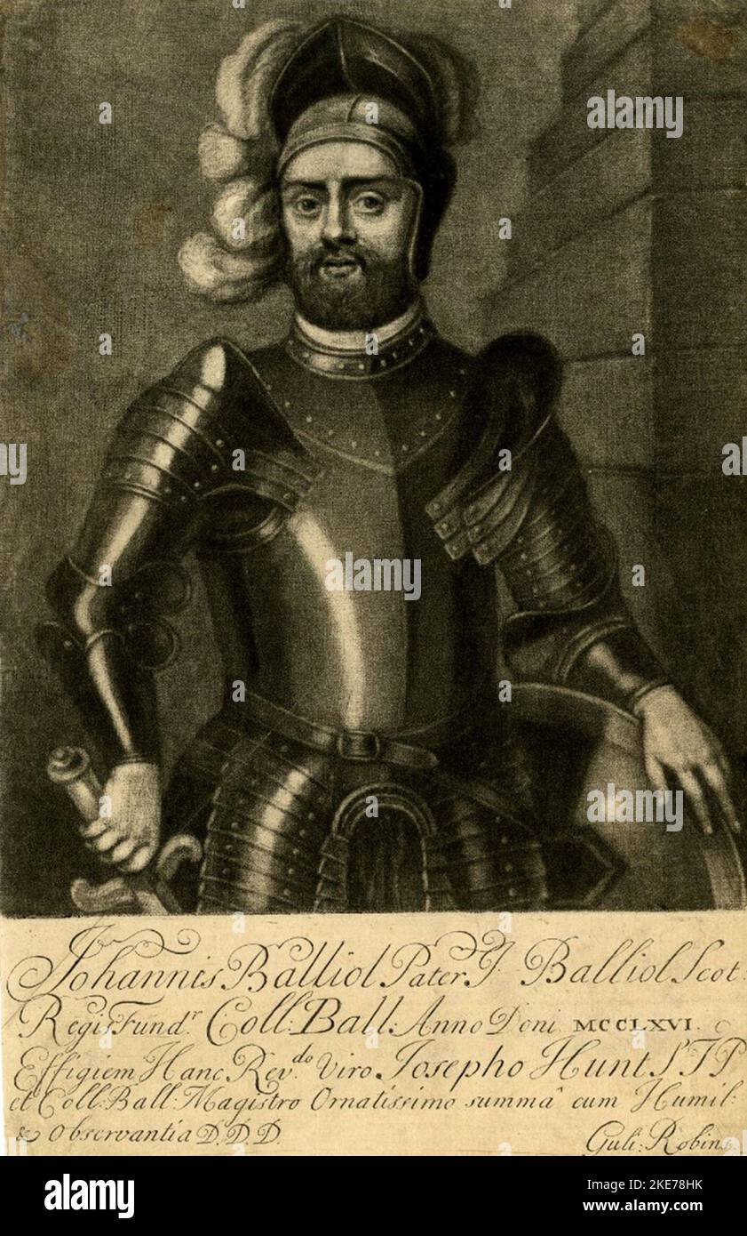 John de Balliol (1208 – 1268) noble anglais, appartenant à la Maison de Balliol. Banque D'Images