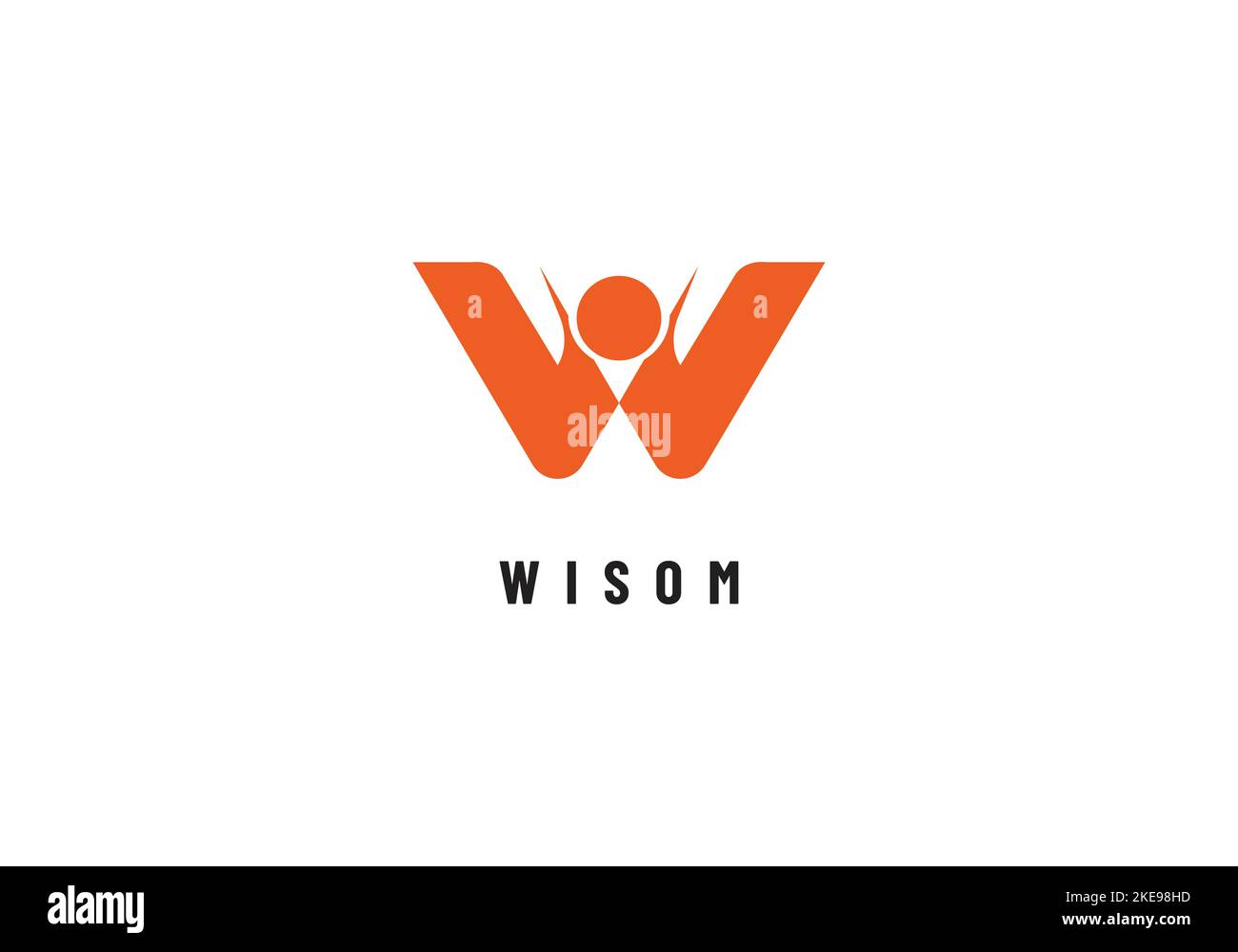 Logo lettre W dans un style géométrique moden Illustration de Vecteur