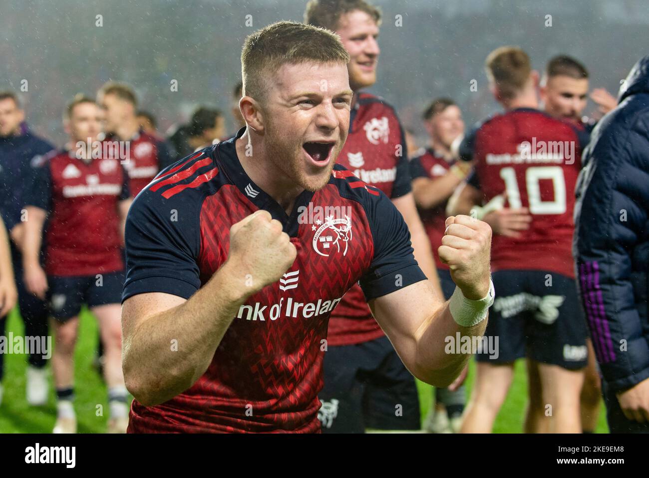 Cork, Irlande sur 10 novembre 2022 Patrick Campbell de Munster fête ...