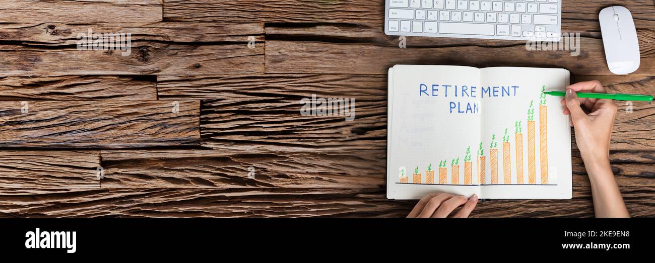 Régime de retraite retraite et assurance-argent 401k Banque D'Images