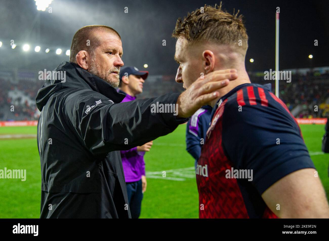 Cork, Irlande. 11th novembre 2022. L'entraîneur-chef de Munster Graham Rowntree pendant le match d'essai entre Munster Rugby et l'Afrique du Sud XV à Pairc UI Chaoimh à Cork, Irlande sur 10 novembre 2022 (photo par Andrew SURMA/ Credit: SIPA USA/Alamy Live News Banque D'Images