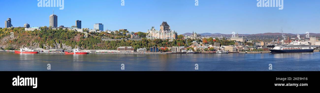Vue panoramique de la ville de Québec en automne, Canada Banque D'Images