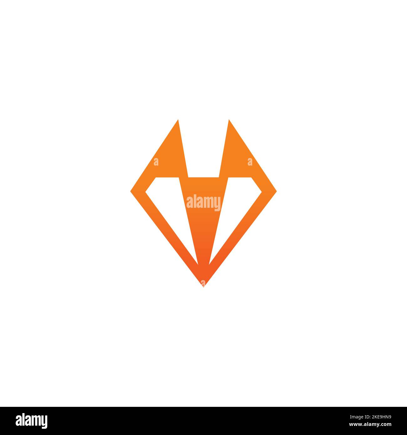 Fox Head Abstract logo Vector Design Illustration de Vecteur