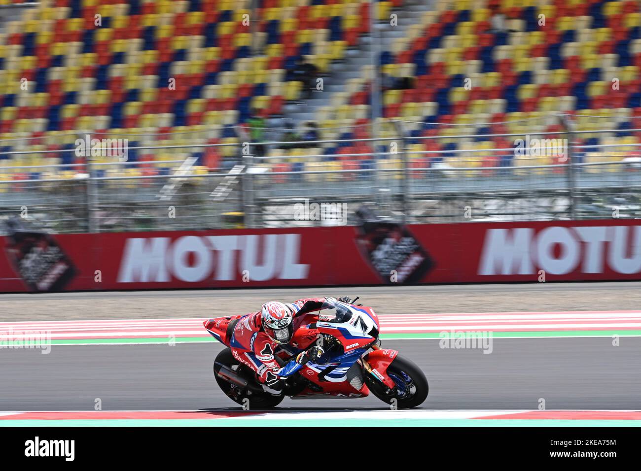 Mandalika. 11th novembre 2022. Iker Lecuona de l'équipe HRC manèges pendant la pratique libre 1st de WorldSBK 2022 Pirelli Indonesian Round au circuit de Mandalika, Mandalika de la province de Nusa Tenggara Ouest en Indonésie le 11 novembre 2022. Credit: Veri Sanovri/Xinhua/Alay Live News Banque D'Images