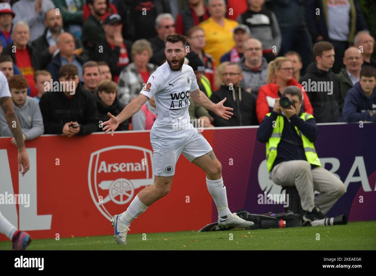 DANNY NEWTON BOREHAM WOOD FC, Boreham Wood v Wrexham Stadium Meadow Park Vanarama National League 22nd octobre 2022 Banque D'Images