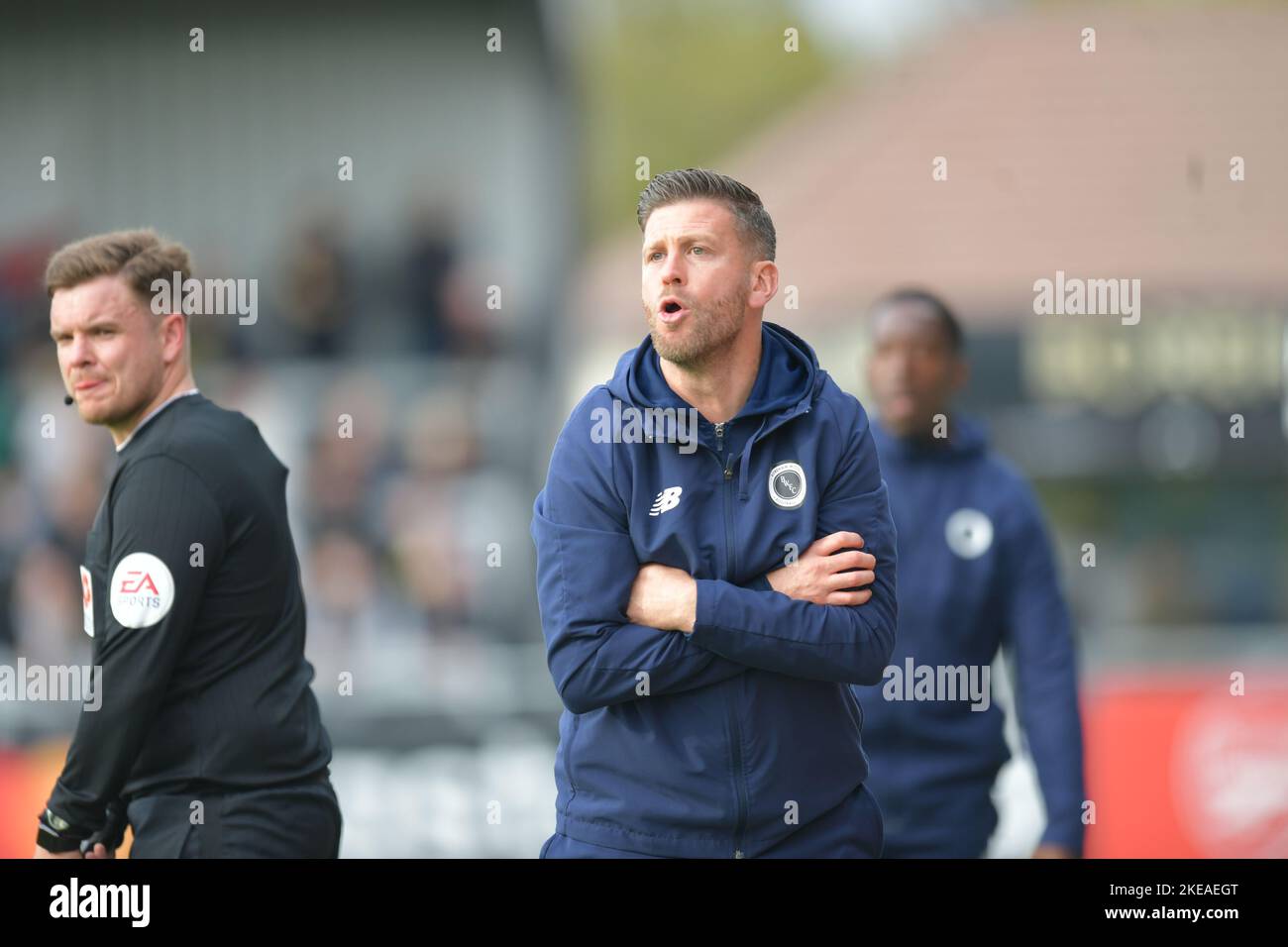 LUKE GARRARD DIRECTEUR BOREHAM WOOD, Boreham Wood v Wrexham Stadium Meadow Park Vanarama National League 22nd octobre 2022 Banque D'Images