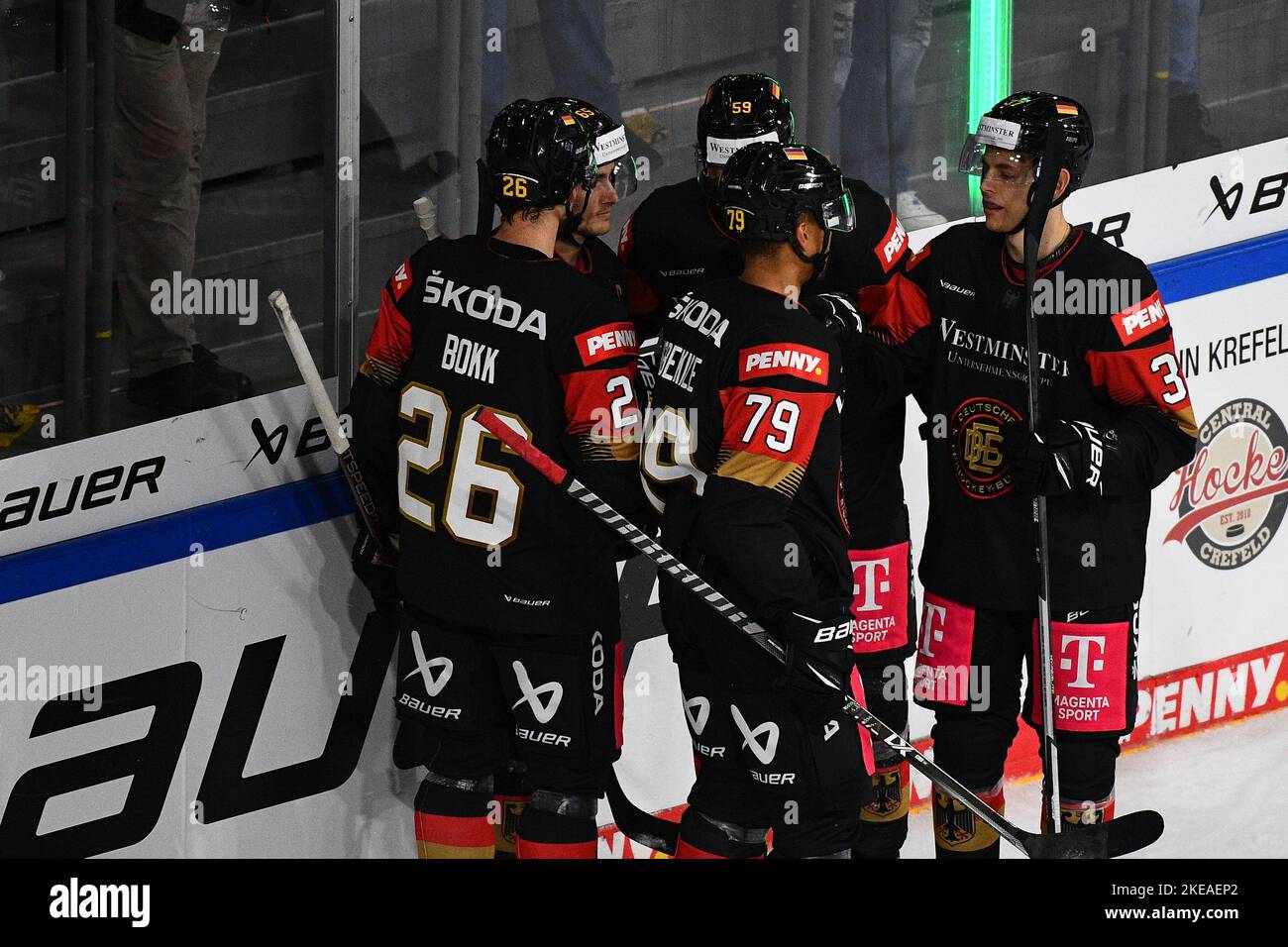 KREFELD, ALLEMAGNE - 10 NOVEMBRE 2022: Coupe Deutschland 2022, le jeu Allemagne - Danemark à Yayla-Arena Banque D'Images