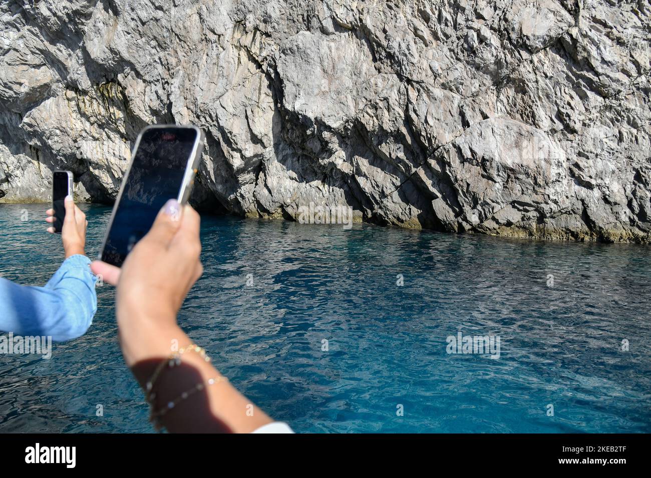 Green Grotto, Capri, Italie Banque D'Images