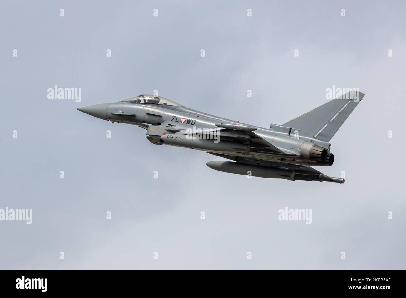 Austrian Air Force - Eurofighter Typhoon démontrant leur rôle d'alerte rapide de réaction (QRA) au Royal International Air Tattoo 2022 Banque D'Images