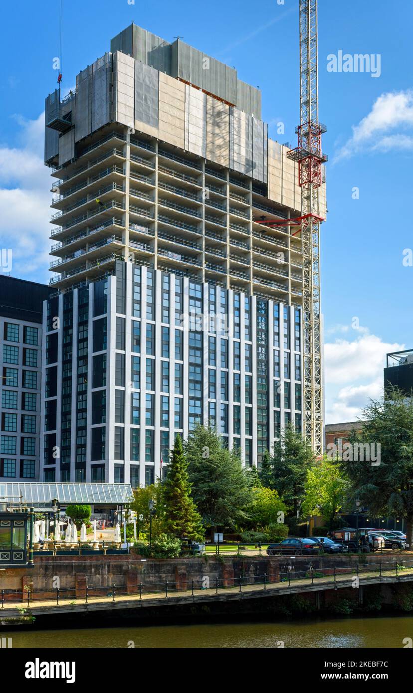 L'immeuble Union Living (en construction), St. John's, Manchester, Angleterre, Royaume-Uni Banque D'Images