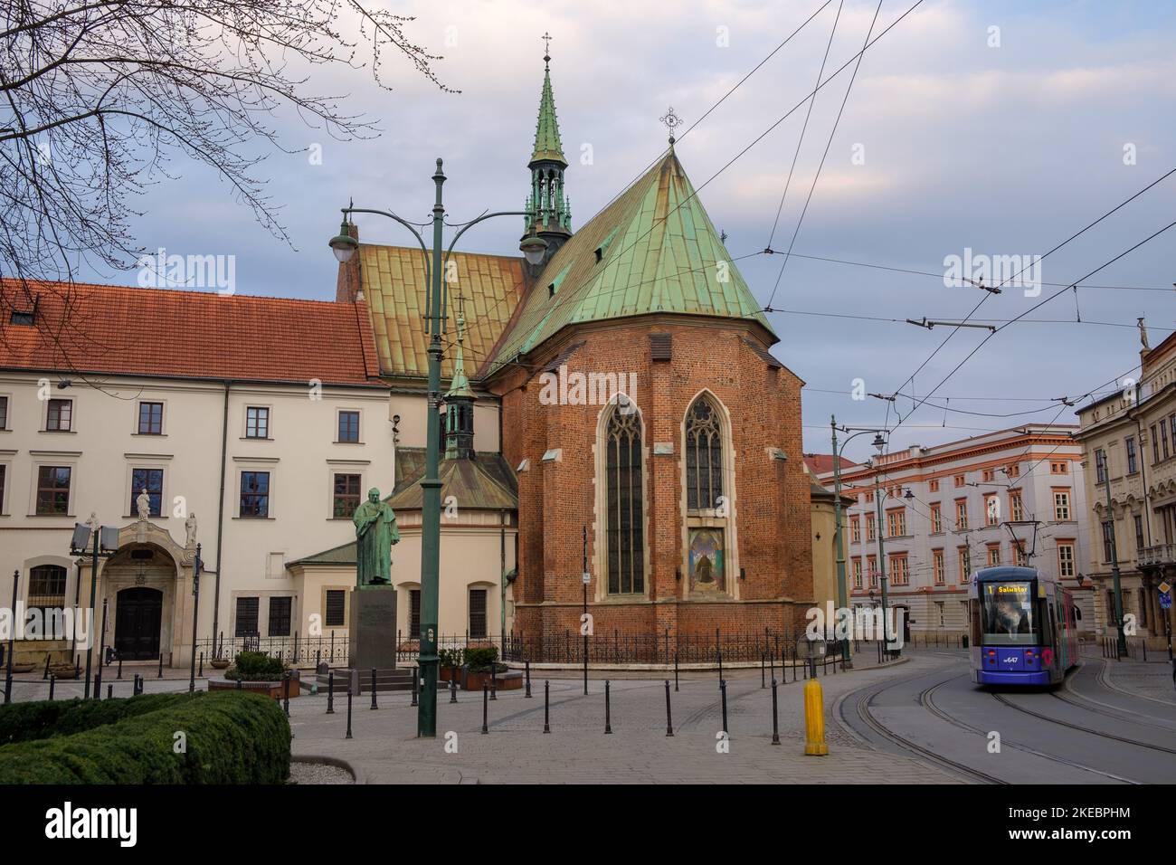 Cracovie Pologne - rues vides de la vieille ville Banque D'Images
